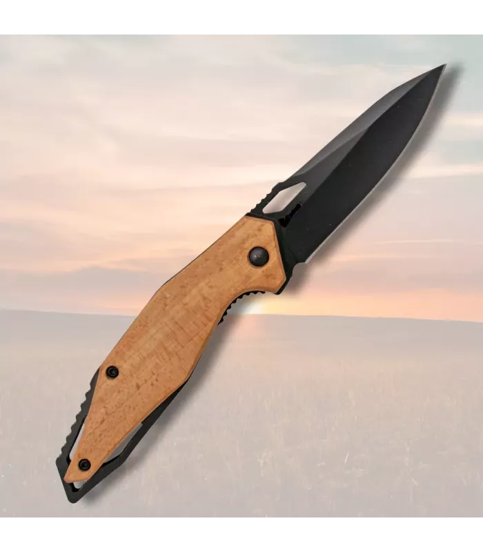 Terrænkniv med sort finish (19,4 cm). ⚔️