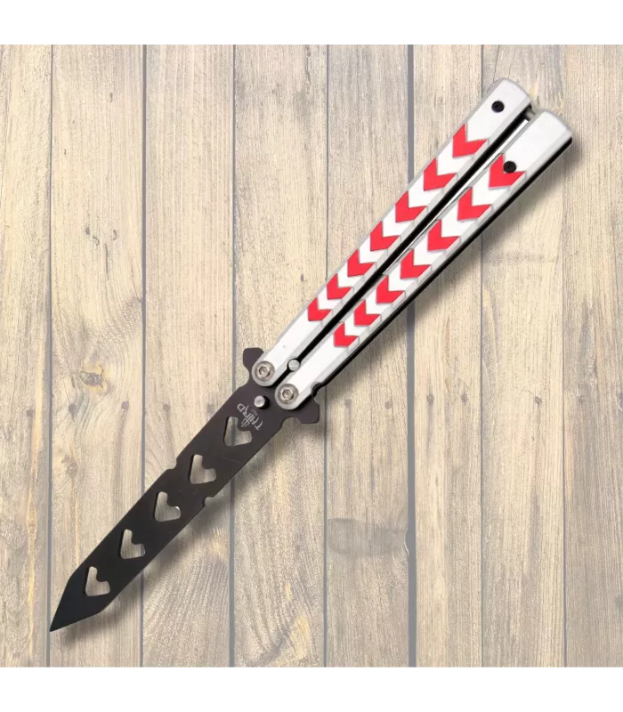 Fan-shaped Pocket Knife Third Practice, black steel blade 420 ⚔️