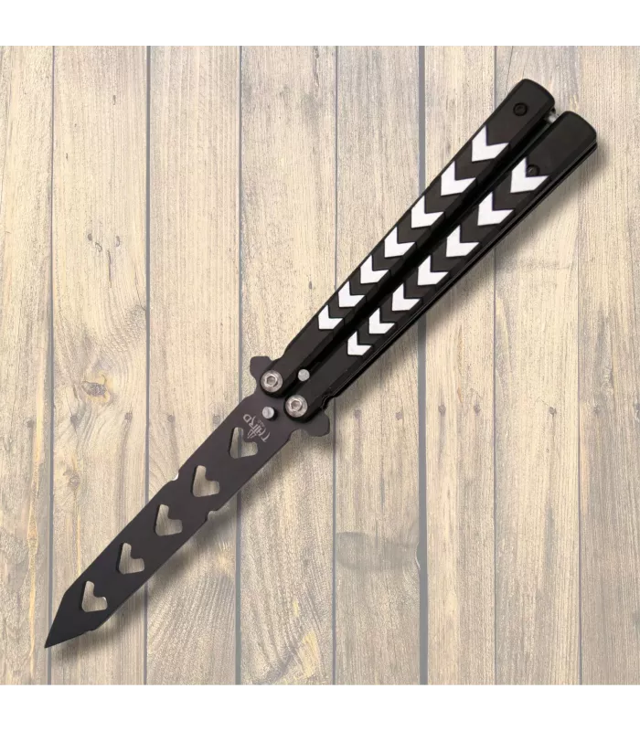 Canivete leque Third de prática, lâmina preta 420 (12,6 cm). ⚔️