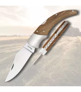 Albainox Pocket Knife with Zebra Wood Handle (20 cm.) ⚔️