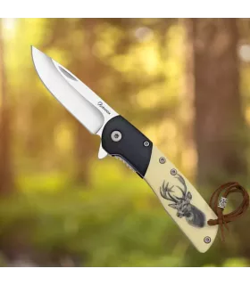 Deer Knife Albainox, black ABS wood (16.20 cm.) ⚔️