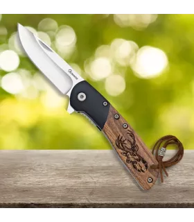 Canivete Veado Albainox, madeira zebra preta (16,20 cm.) ⚔️