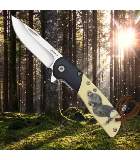 Albainox Perdiz-kniv, sort træ ABS (16,20 cm.) ⚔️