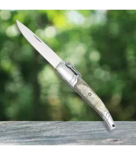 Navaja Palanquilla con manico in corno decorato (18,20 cm.) ⚔️