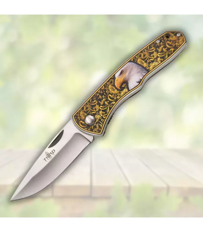 Couteau de campagne Third décoré d'un aigle (20,7 cm.) ⚔️