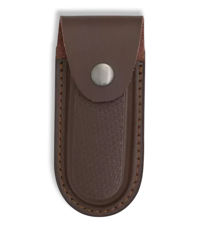 Hard brown leather sheath for knives (13.5x6 cm.) ⚔️