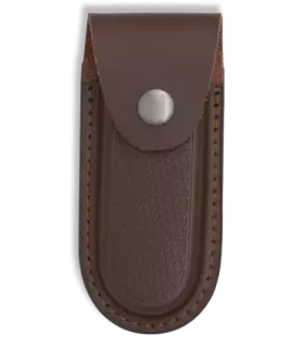 Funda rígida de couro marrom para navalhas (15x6 cm.) ⚔️