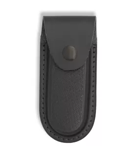 Étui rigide en cuir noir pour couteaux (13,5 x 6 cm.) ⚔️