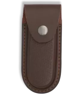 Hardcase leren hoes in bruin leer voor messen (12x6 cm.) ⚔️