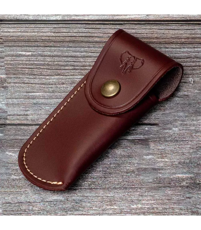 Funda Cudeman en cuero marrón para navajas (10 cm.) ⚔️