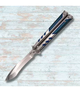 Navaja mariposa Third acabado pulido brillante (23,2 cm.) ⚔️