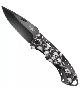 Couteau de campagne Third avec poignée de crânes (21,2 cm.) ⚔️