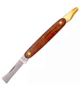 Couteau de greffage Third, bois de rose mango (19,6 cm.) ⚔️