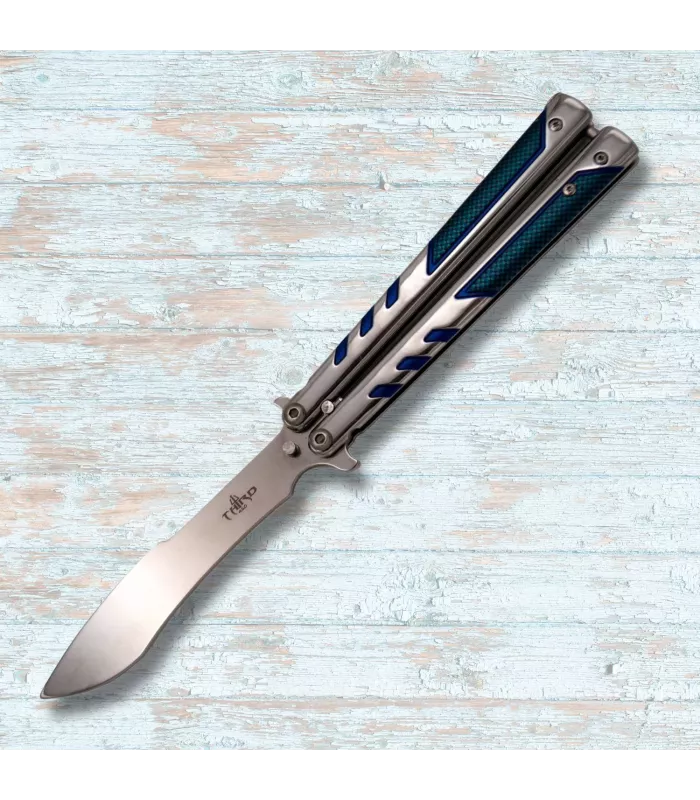 Butterfly knife practical Third blade shiny finish (23.2 cm.) ⚔️