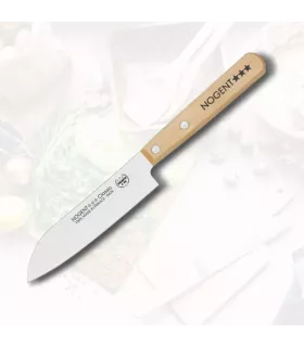 Cuchillo de cocina Santoku marca NOGENT, mango madera Haya ⚔️