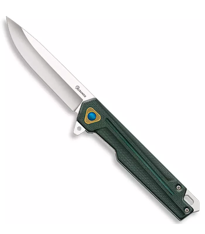 Veldmes met merk Albainox G10 groen (9 cm.) ⚔️