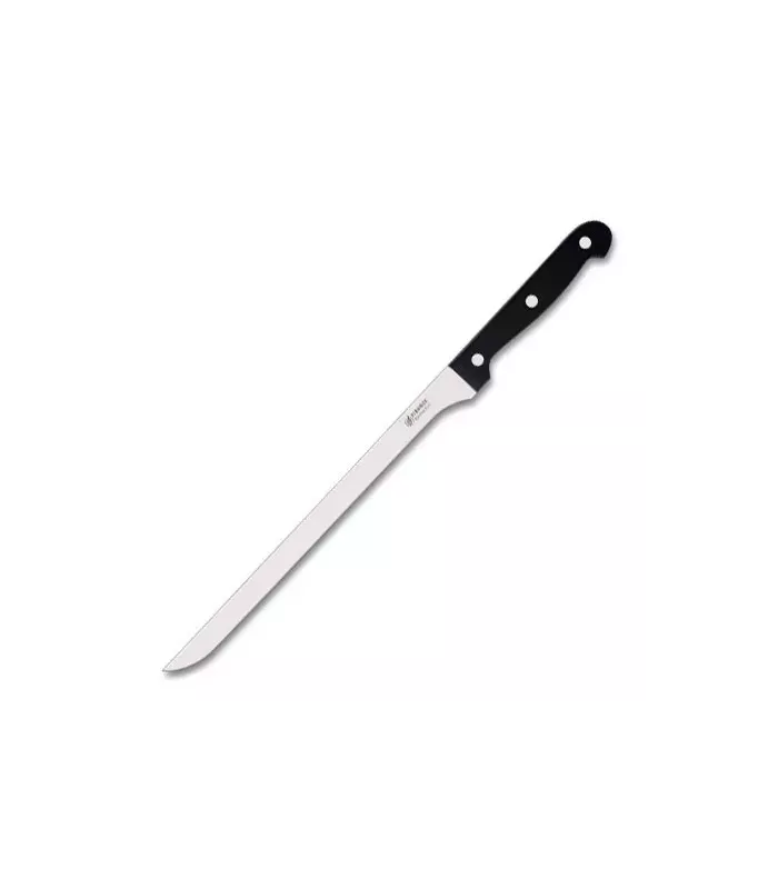 Schinkenmesser mit schwarzem Griff, Klinge 25 cm ⚔️