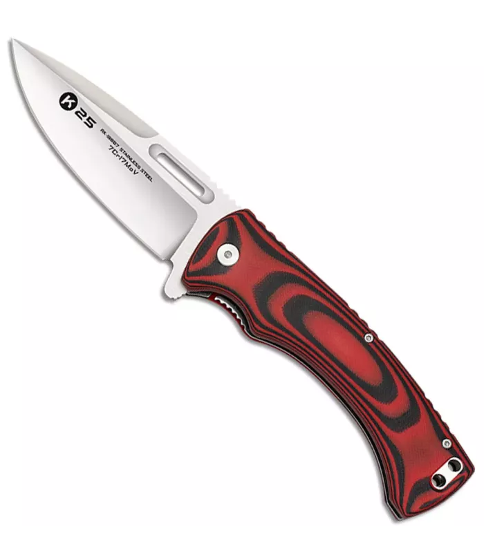 Markkniv K25 G-10 rød-sort ⚔️
