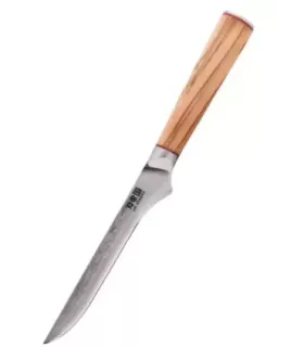 Køkkenkniv med udbeningsfunktion, Ha Teikoku, Damasco stålblad (25 cm.) ⚔️