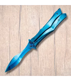 Fächerdolch Third, blauer Stahl 420 Klinge mit 10,5 cm Länge. ⚔️