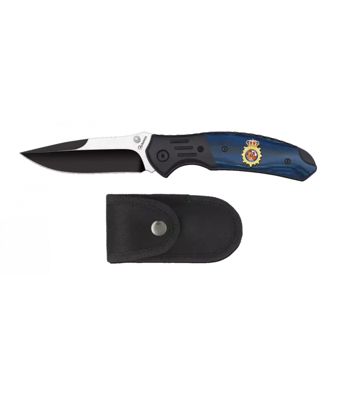 Sort/Blå feltkniv model Politiet ⚔️
