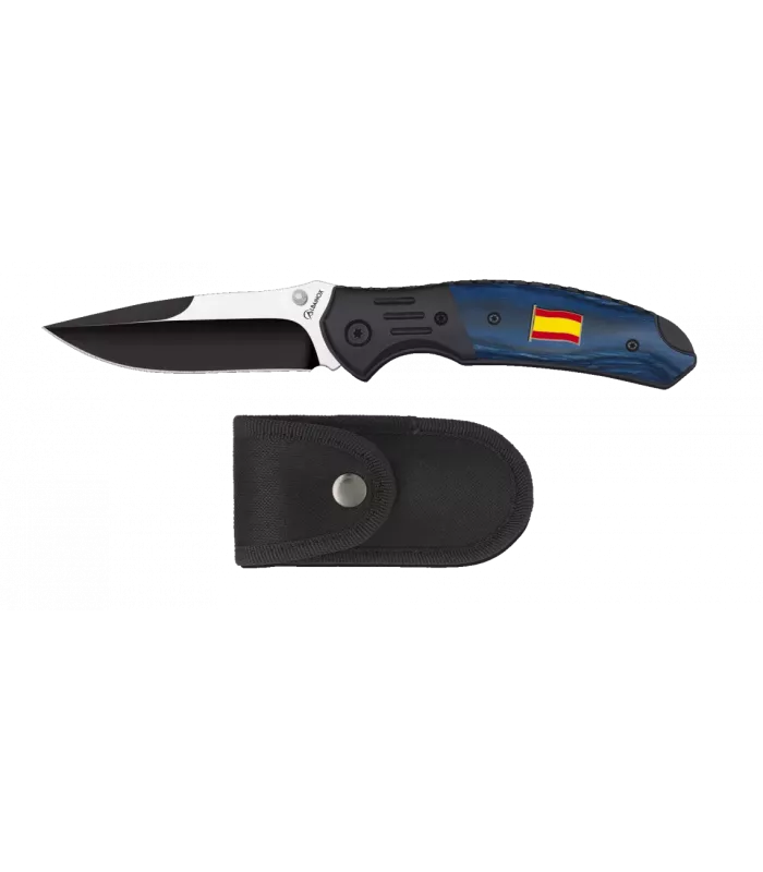 Black/Blue Field Knife Model Spanish Flag ⚔️