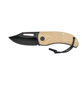 Feldmesser mit Holzgriff, schwarzes Blatt (Länge 13 cm). ⚔️