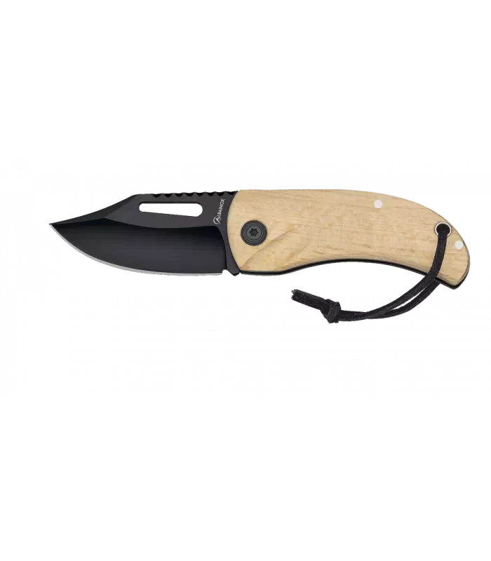 Feldmesser mit Holzgriff, schwarzes Blatt (Länge 13 cm). ⚔️