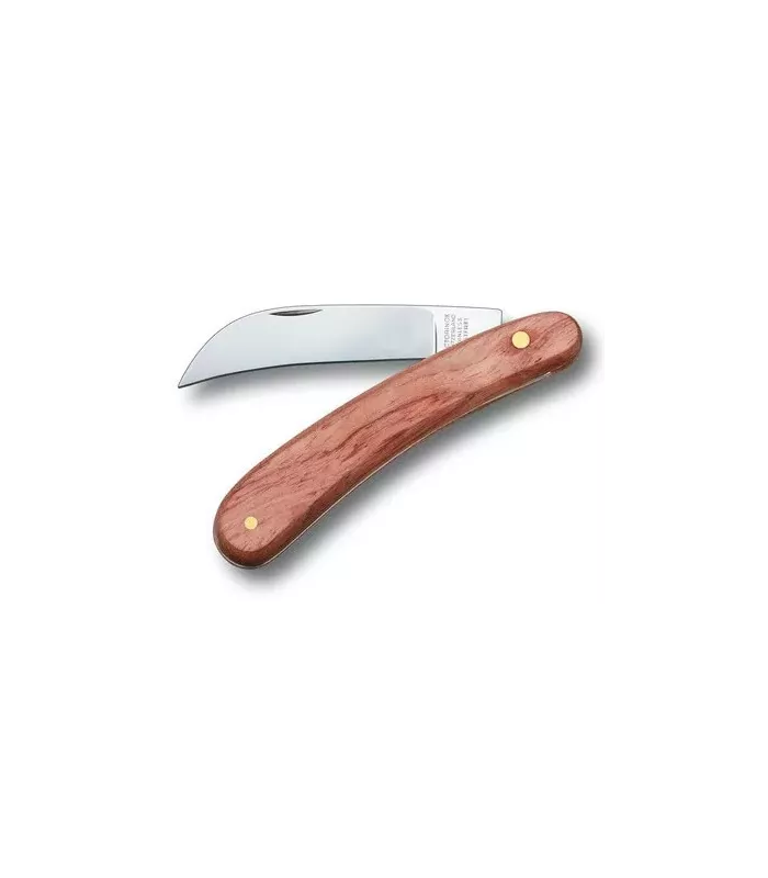 Coltello per innesto e potatura, manico in legno ⚔️