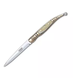 Couteau-stylet avec poignée imitation d'os, lame de 5,5 cm. ⚔️