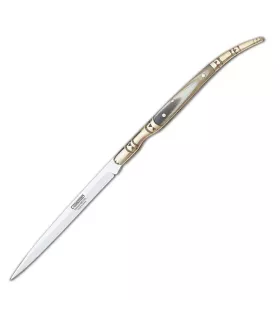 Couteau-stylet avec poignée imitation de bois de bétel, lame de 10 cm. ⚔️