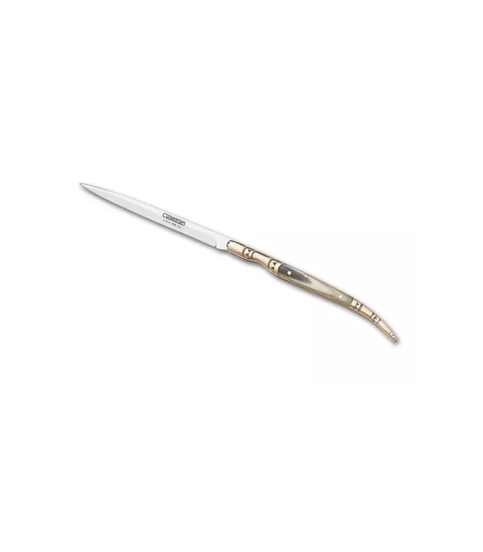 Couteau-stylet avec poignée imitation de bois de bétel, lame de 10 cm. ⚔️
