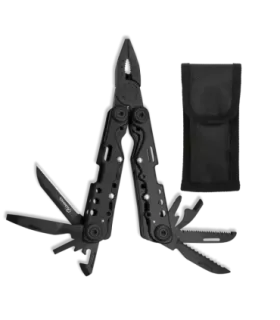 Multifunctionele zwarte kniptang merk Albainox, 10 toepassingen (15,70 cm) ⚔️