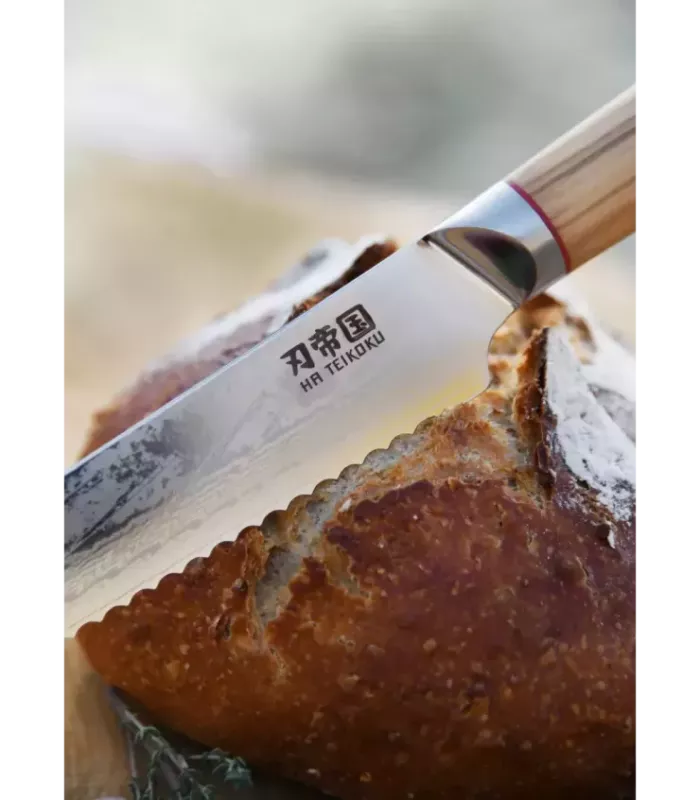 Cuchillo Cocina Panero Ha Teikoku, hoja Acero Damasco (33,5 cm.) ⚔️