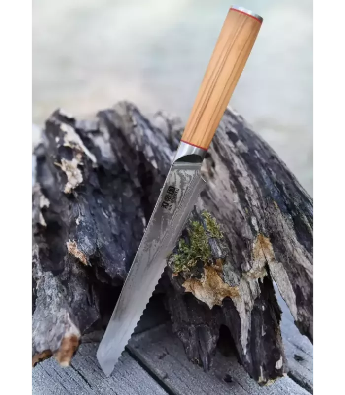 Cuchillo Cocina Panero Ha Teikoku, hoja Acero Damasco (33,5 cm.) ⚔️