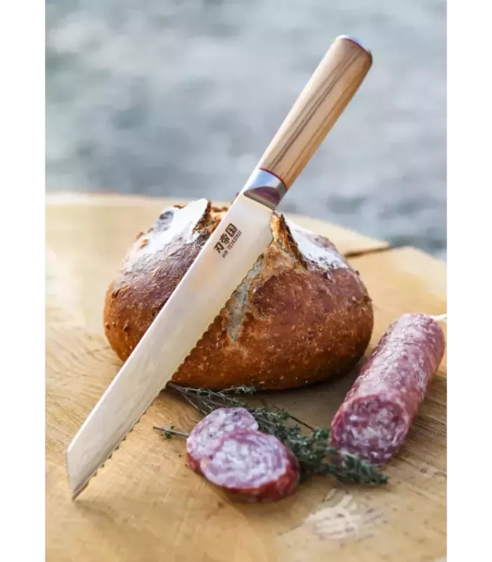 Cuchillo Cocina Panero Ha Teikoku, hoja Acero Damasco (33,5 cm.) ⚔️