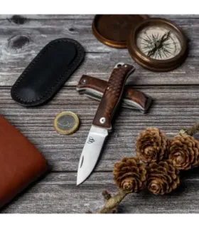 Couteau de chasse Cudeman modèle MT-10 marron (avec étui) ⚔️