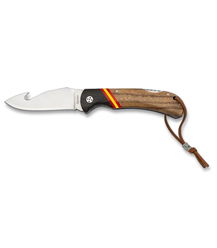 Canivete skinner marca Albainox com bandeira (Lâmina de 8,50 cm.) ⚔️