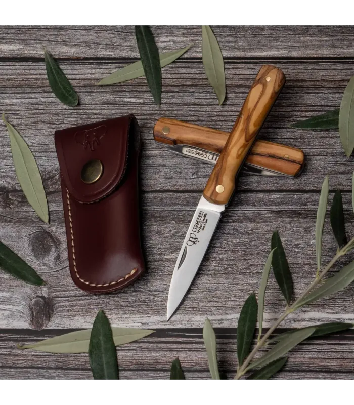 Mini Vendetta Hunting Knife, natural olive handle (with sheath) ⚔️