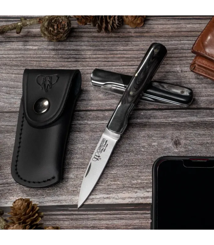 Jagdmesser Mini Vendetta, Griff aus Stierhorn (mit Scheide) ⚔️