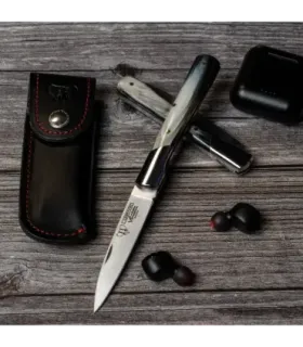 Vildkniv Vendetta, håndtag af oksehorn (med etui) ⚔️