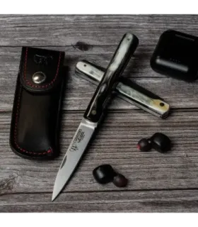 Jagdmesse Messer Vendetta, Griff aus poliertem Rinderknochen ⚔️