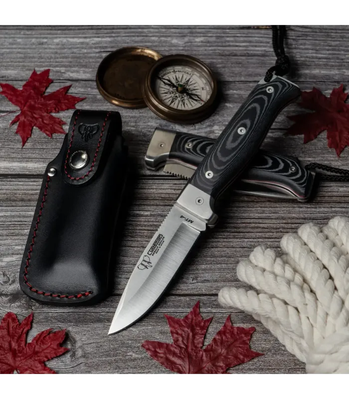 Hunting Knife MT-4, black Micarta handle ⚔️