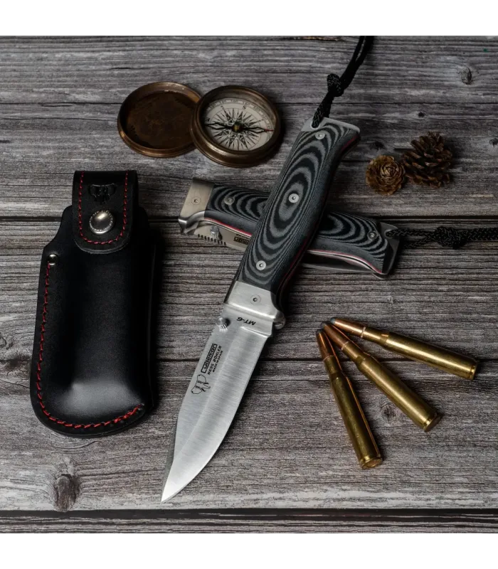 Navaja de caza MT-6, mango micarta negra ⚔️
