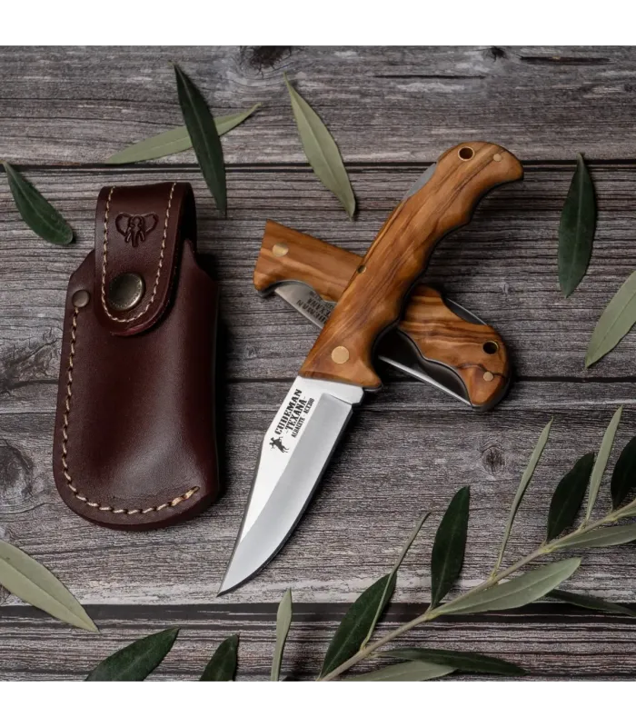 Couteau de chasse Texana, manche en olivier satiné ⚔️