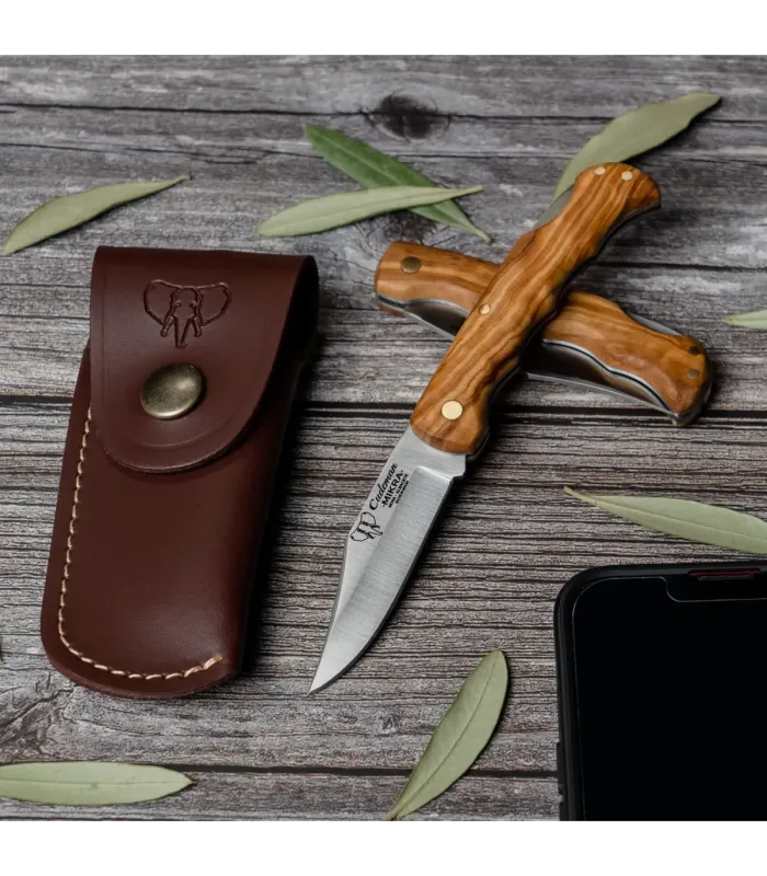 Hunting Knife Mikra, satin olive handle ⚔️