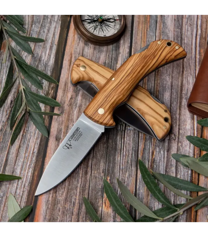 Galatea jagtkniv, naturlig olivengriber satinfinish ⚔️
