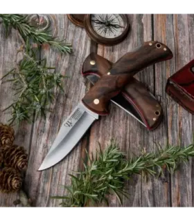 Jachtmes Artemisa, satijnen walnoothouten handvat ⚔️