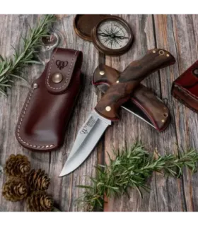 Couteau de chasse Artemisa, manche en noyer satiné (avec étui) ⚔️