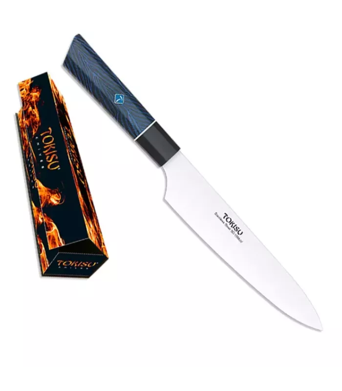 Couteau de cuisine GYUTO petit, manche G10 Damasco de Tokisu (32,50 cm.) ⚔️